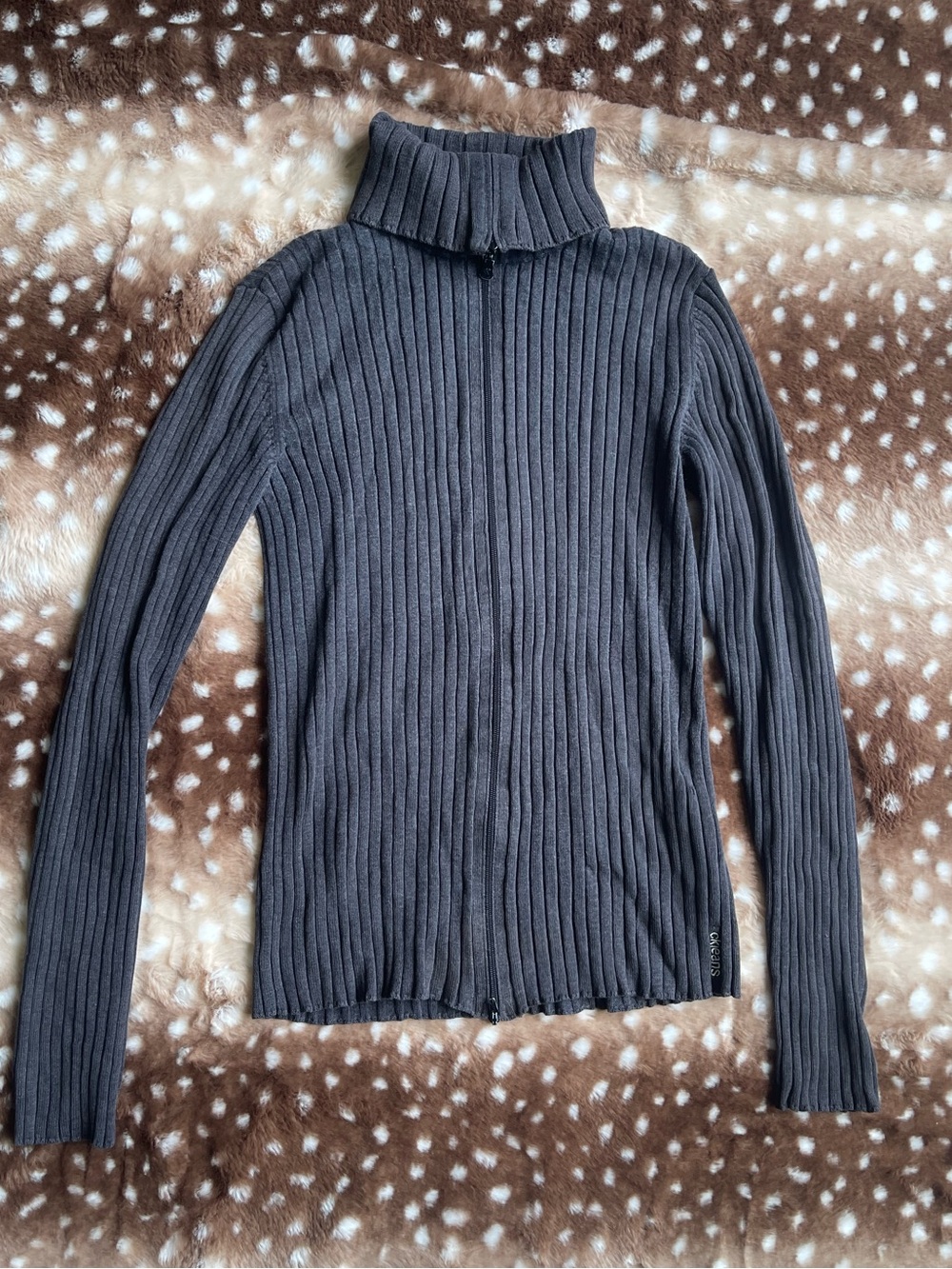 Vintage 100% cotton Calvin Klein knit zip up sweater